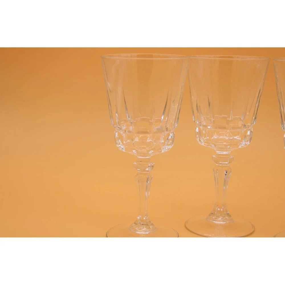 Vintage Cristal Darques Durand Chantelle Claret Wine Glass Set